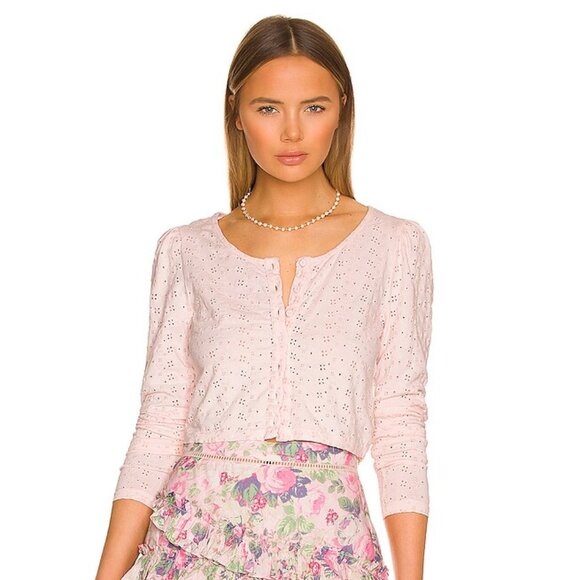 NEW LoveShackFancy Jonah Cropped Cardigan